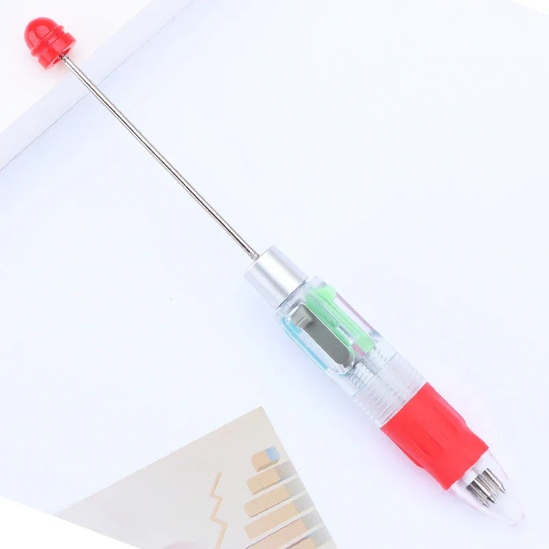 Cartoon four-color ballpoint pen student puzzle marking key points ballpoint pen | DIY Beadable Pen Craft Gift Idea