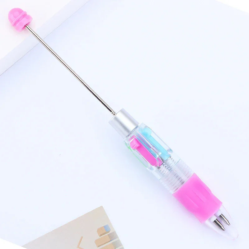 Cartoon four-color ballpoint pen student puzzle marking key points ballpoint pen | DIY Beadable Pen Craft Gift Idea