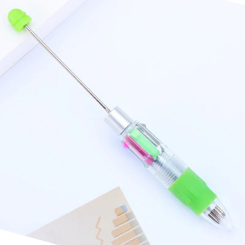Cartoon four-color ballpoint pen student puzzle marking key points ballpoint pen | DIY Beadable Pen Craft Gift Idea