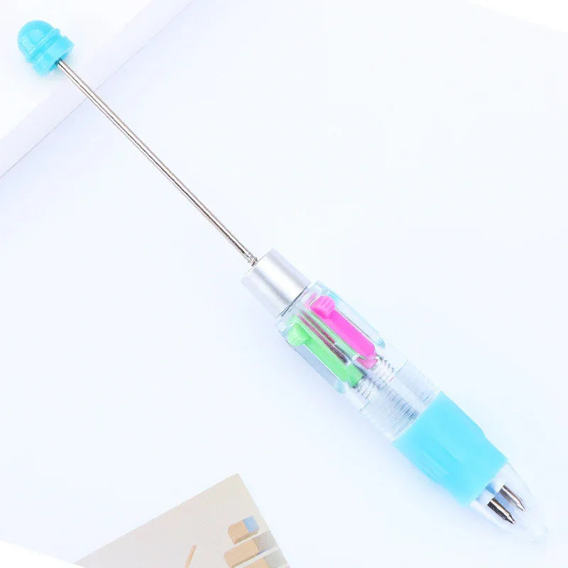 Cartoon four-color ballpoint pen student puzzle marking key points ballpoint pen