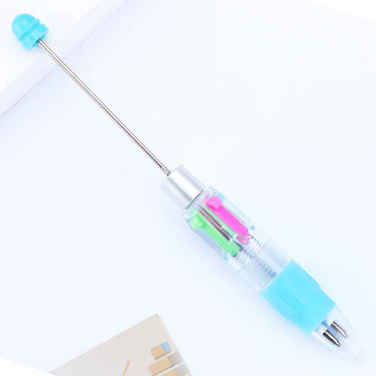 Cartoon four-color ballpoint pen student puzzle marking key points ballpoint pen