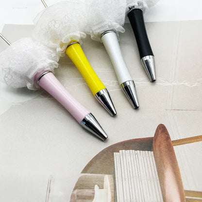 Pearl mesh bead pen educational handmade bead pen
