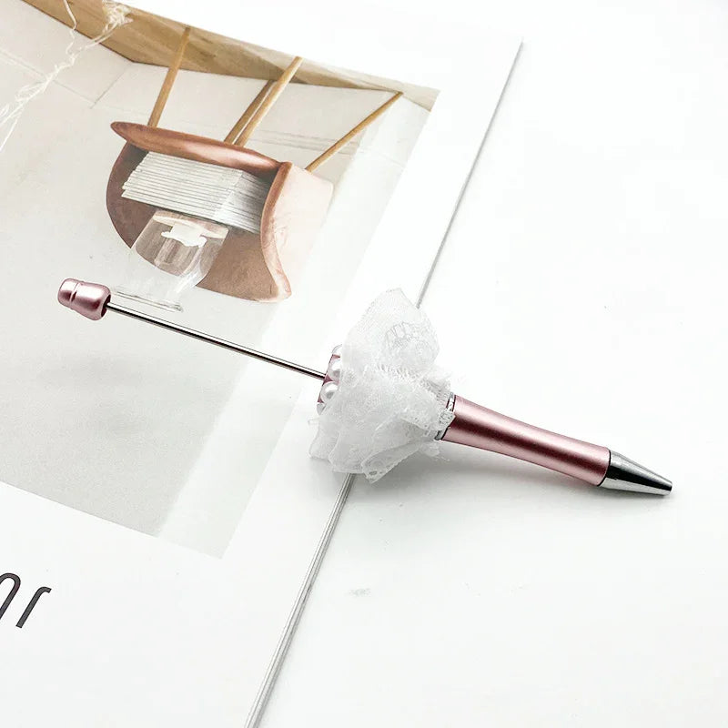 Pearl mesh bead pen educational handmade bead pen