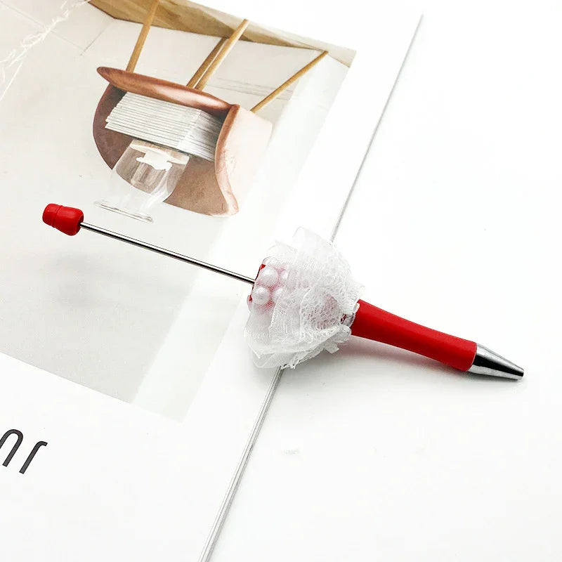 Pearl mesh bead pen educational handmade bead pen