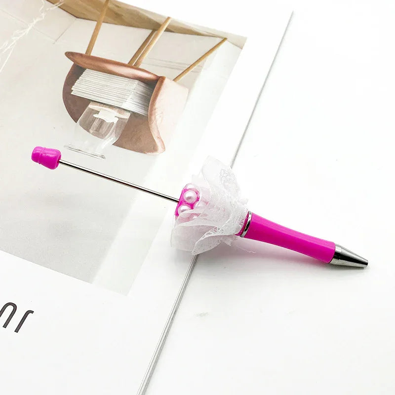 Pearl mesh bead pen educational handmade bead pen