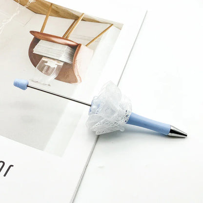 Pearl mesh bead pen educational handmade bead pen