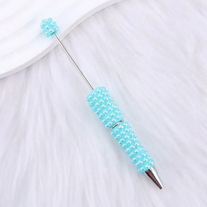 Pearl full diamond bead pen fun ins colorful pearl cute grain pen