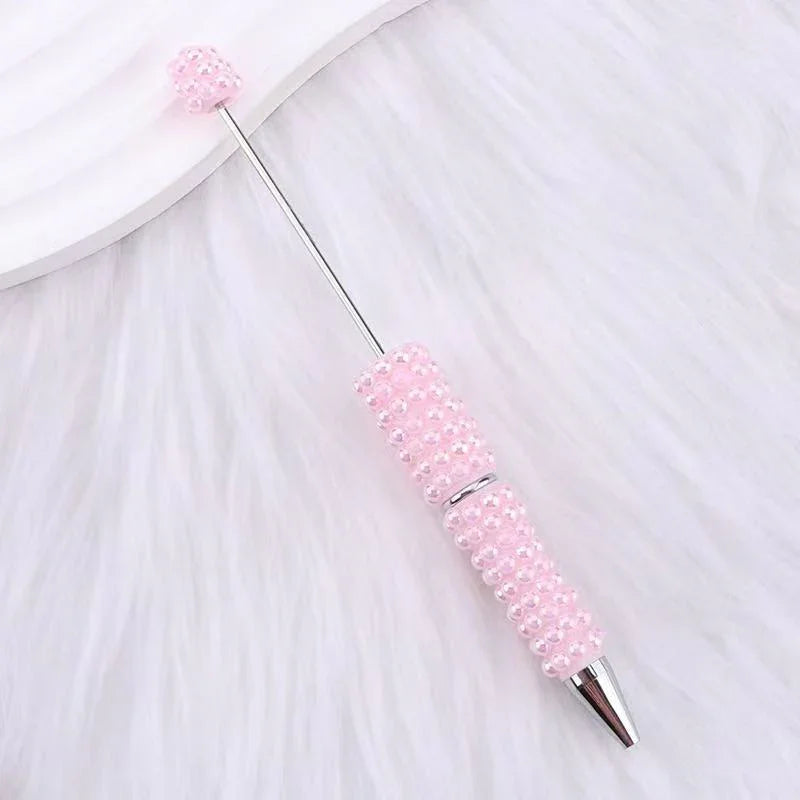 Pearl full diamond bead pen fun ins colorful pearl cute grain pen | DIY Beadable Pen Craft Gift Idea