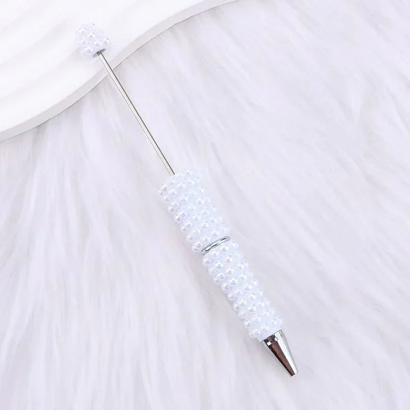 Pearl full diamond bead pen fun ins colorful pearl cute grain pen | DIY Beadable Pen Craft Gift Idea