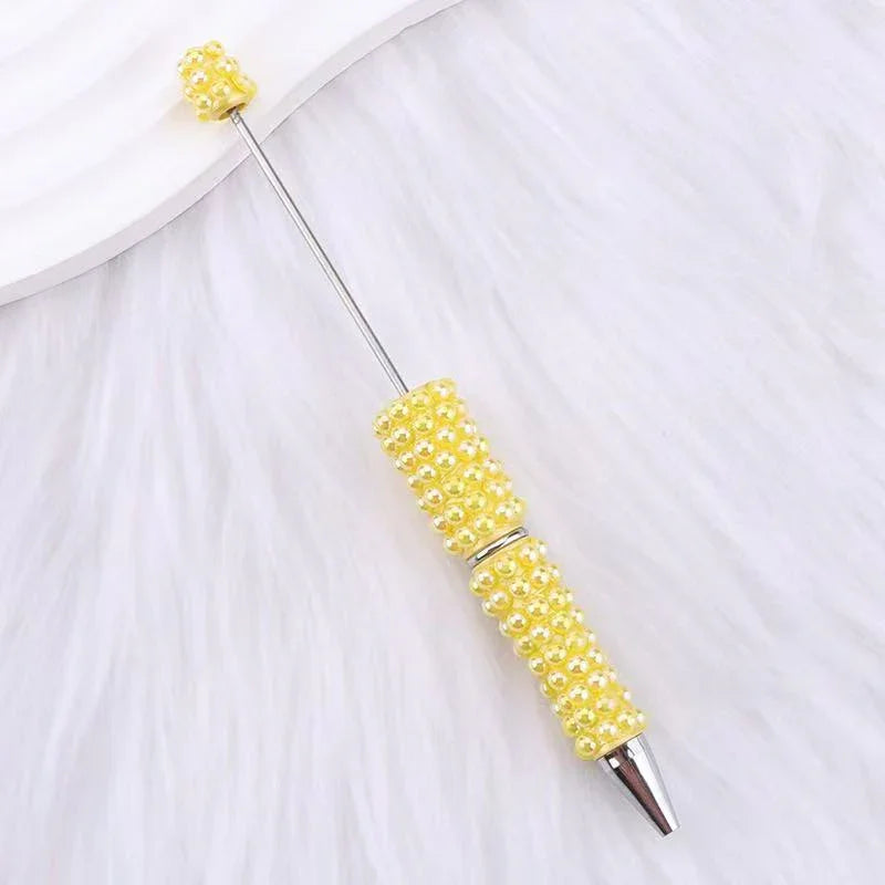 Pearl full diamond bead pen fun ins colorful pearl cute grain pen | DIY Beadable Pen Craft Gift Idea