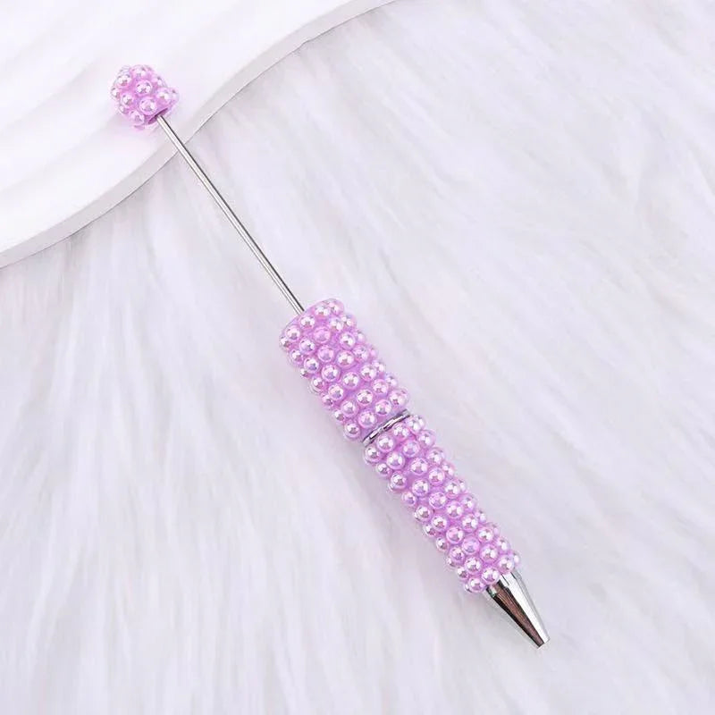 Pearl full diamond bead pen fun ins colorful pearl cute grain pen | DIY Beadable Pen Craft Gift Idea