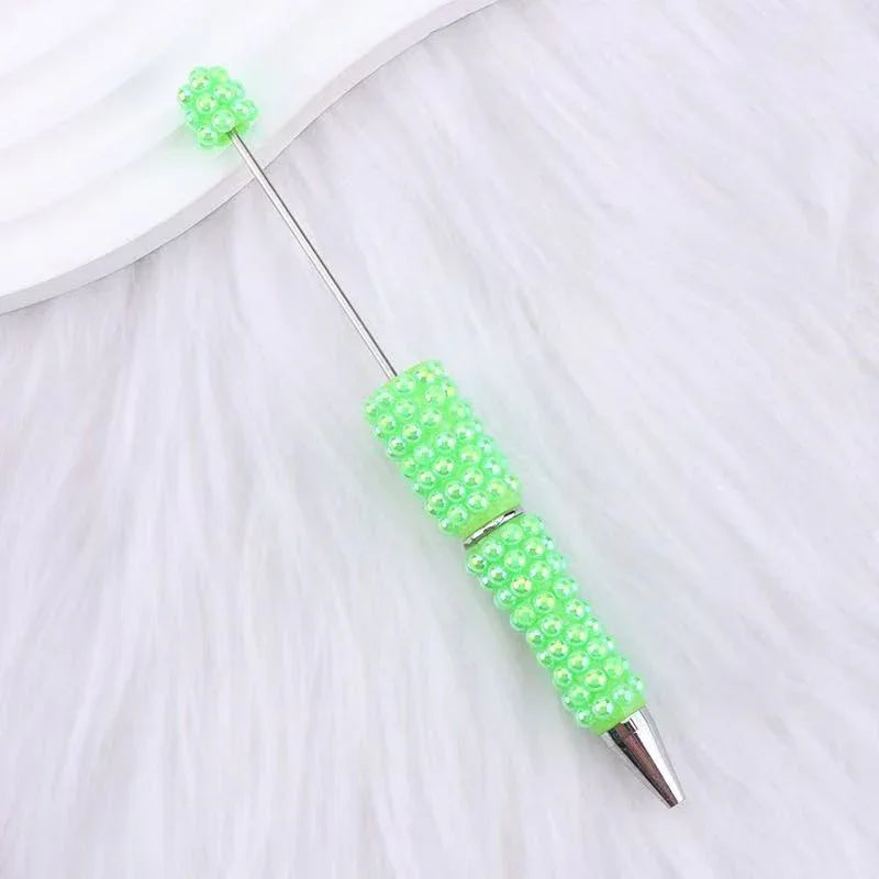 Pearl full diamond bead pen fun ins colorful pearl cute grain pen | DIY Beadable Pen Craft Gift Idea