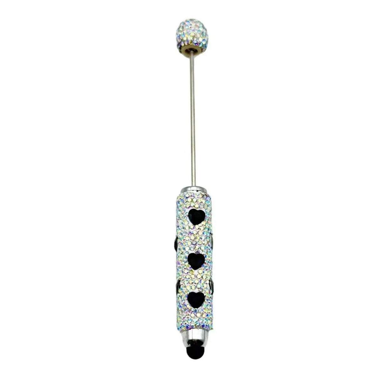 Heart Touch Screen Diamond Bead Pen Colorful Rhinestone Cute Grain Pen Multifunctional | DIY Beadable Pen Craft Gift Idea