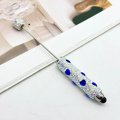 Heart Touch Screen Diamond Bead Pen Colorful Rhinestone Cute Grain Pen Multifunctional Touch Capacitive Pen