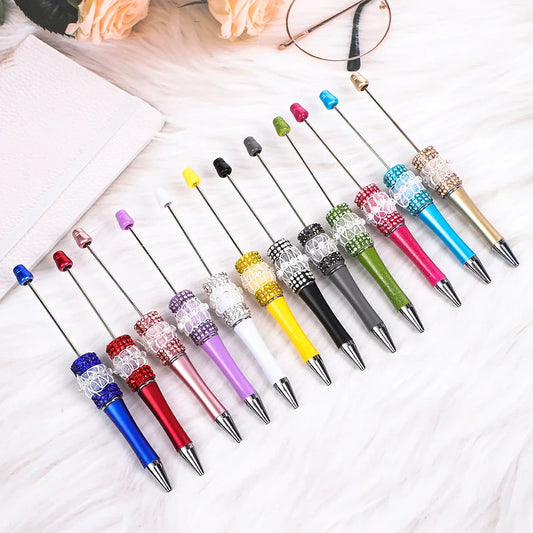 Butterfly mesh beaded pen Purely handmade diamond beaded pen