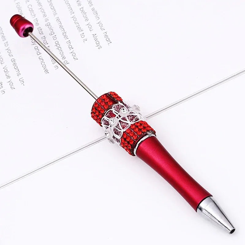 Butterfly mesh beaded pen Purely handmade diamond beaded pen