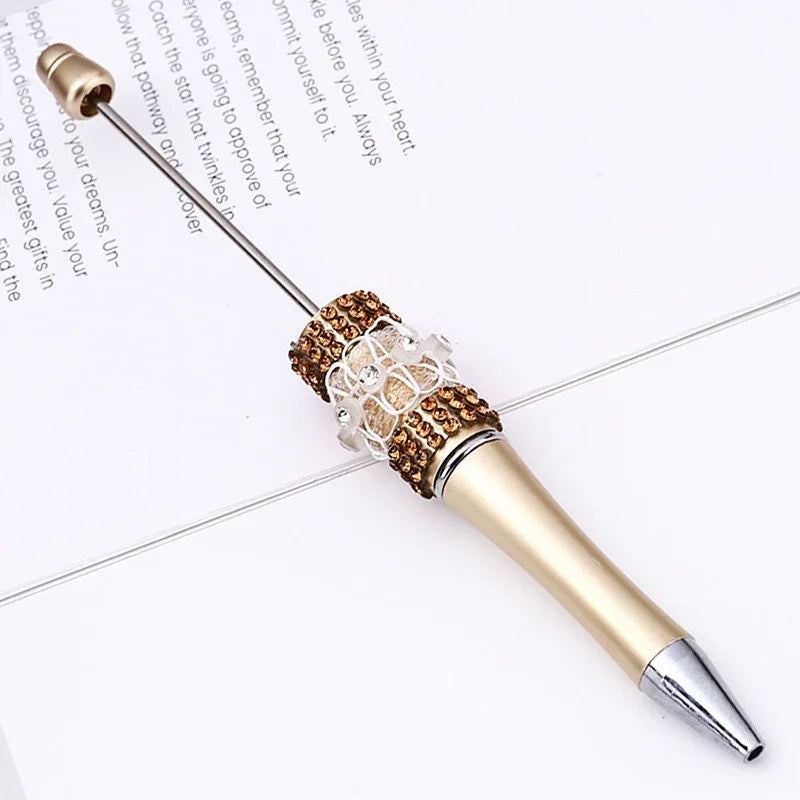 Butterfly mesh beaded pen Purely handmade diamond beaded pen