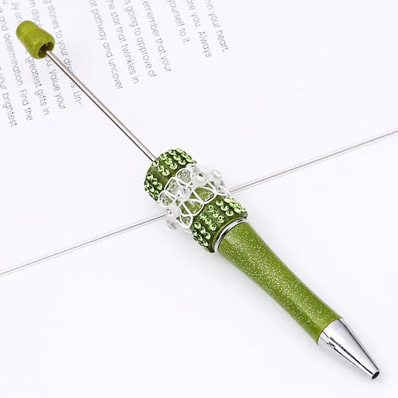 Butterfly mesh beaded pen Purely handmade diamond beaded pen