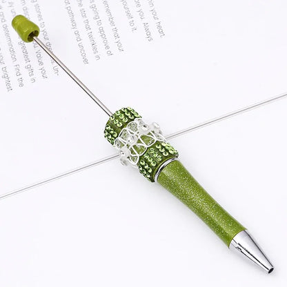 Butterfly mesh beaded pen Purely handmade diamond beaded pen