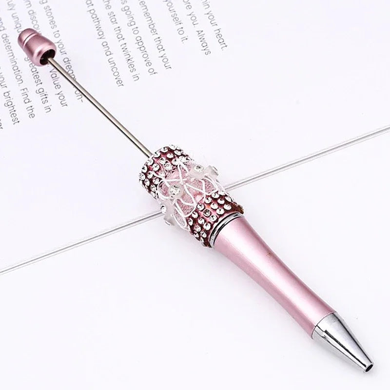 Butterfly mesh beaded pen Purely handmade diamond beaded pen