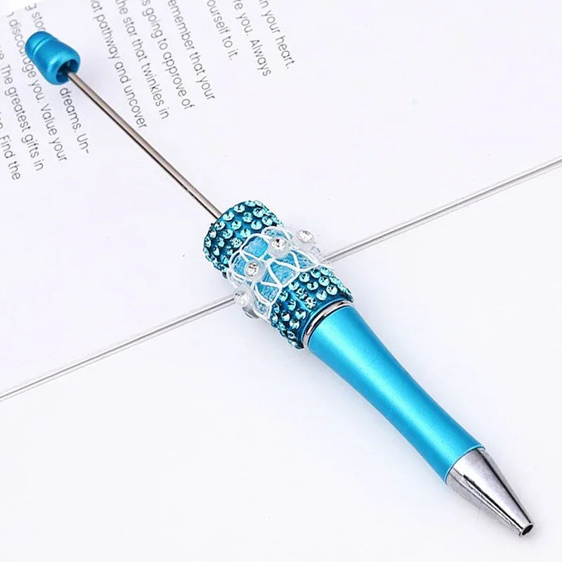 Butterfly mesh beaded pen Purely handmade diamond beaded pen