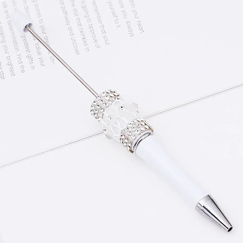Butterfly mesh beaded pen Purely handmade diamond beaded pen
