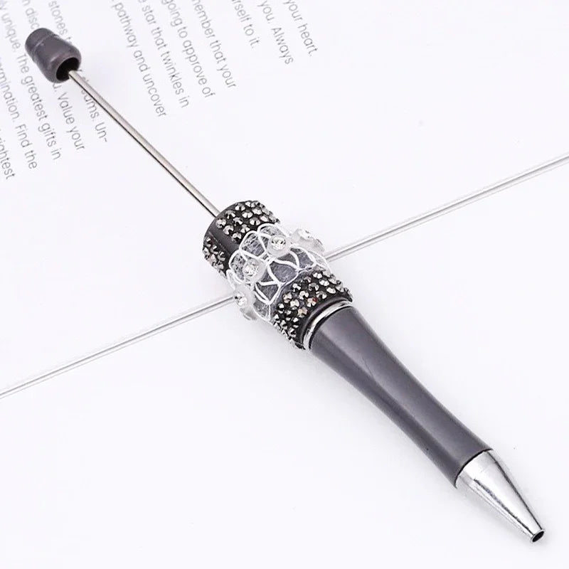 Butterfly mesh beaded pen Purely handmade diamond beaded pen
