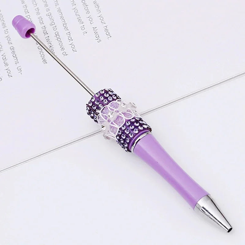 Butterfly mesh beaded pen Purely handmade diamond beaded pen