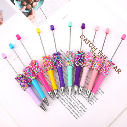 Rainbow candy bead pen ins color oxhide candy ballpoint pen