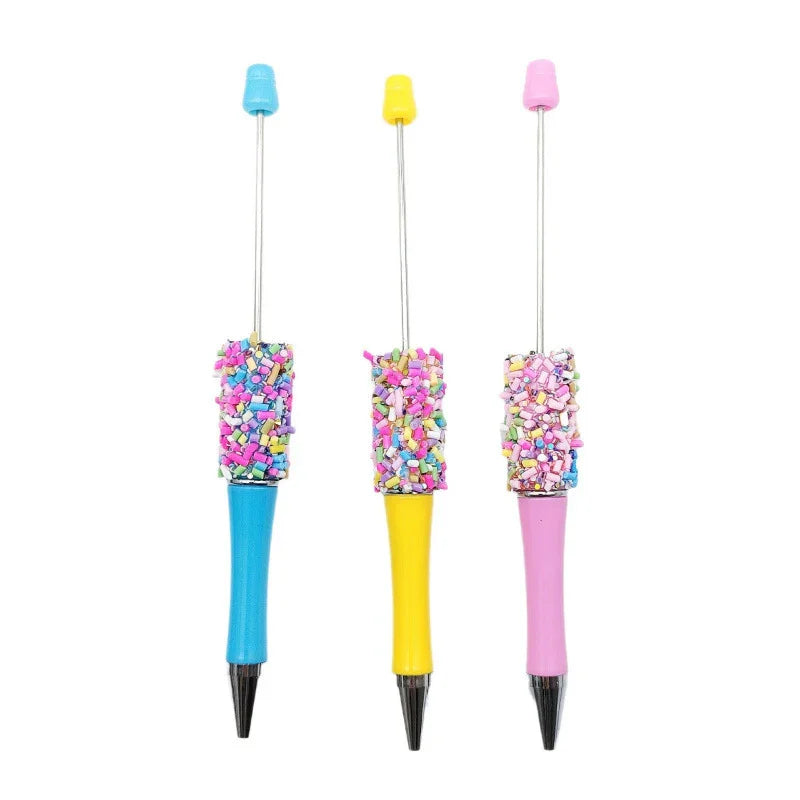 Rainbow candy bead pen ins color oxhide candy ballpoint pen | DIY Beadable Pen Craft Gift Idea