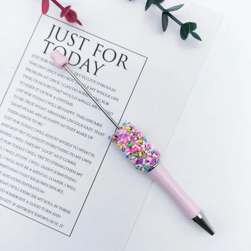 Rainbow candy bead pen ins color oxhide candy ballpoint pen