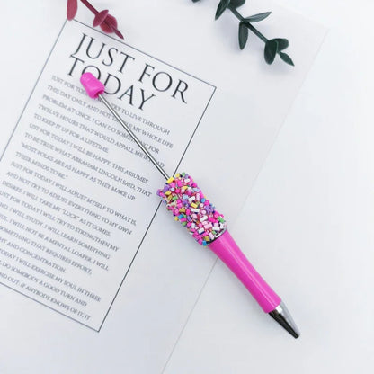 Rainbow candy bead pen ins color oxhide candy ballpoint pen