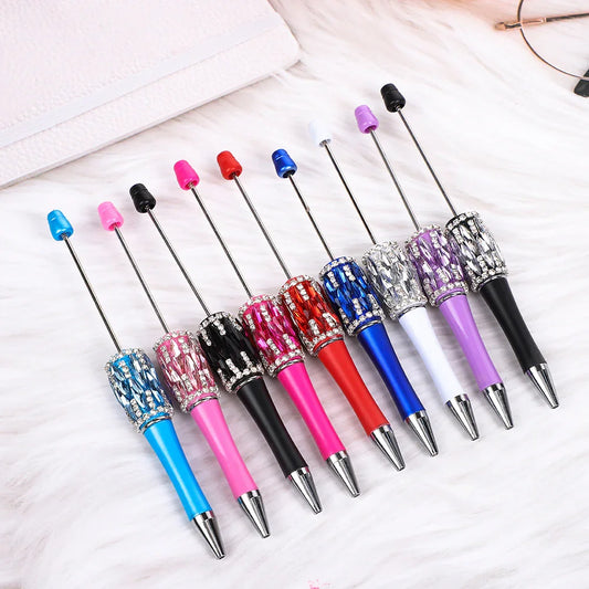 Crystal square diamond bead pen fun DIY heavy diamond ballpoint pen