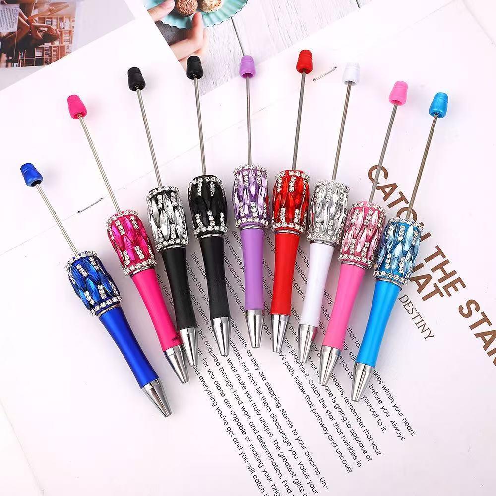 Crystal square diamond bead pen fun DIY heavy diamond ballpoint pen | DIY Beadable Pen Craft Gift Idea