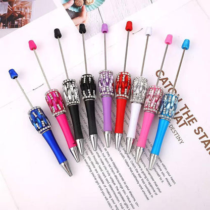 Crystal square diamond bead pen fun DIY heavy diamond ballpoint pen