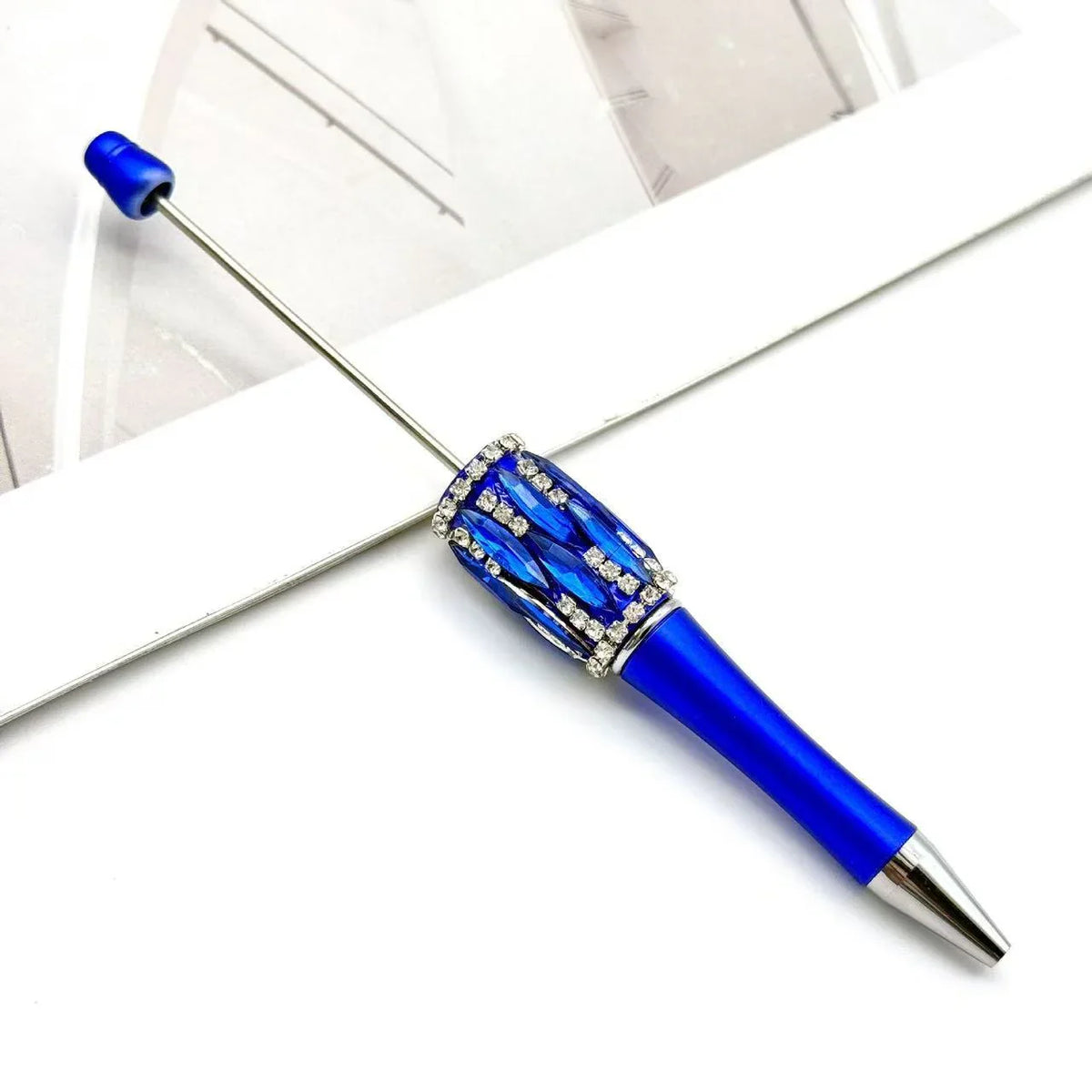 Crystal square diamond bead pen fun DIY heavy diamond ballpoint pen | DIY Beadable Pen Craft Gift Idea