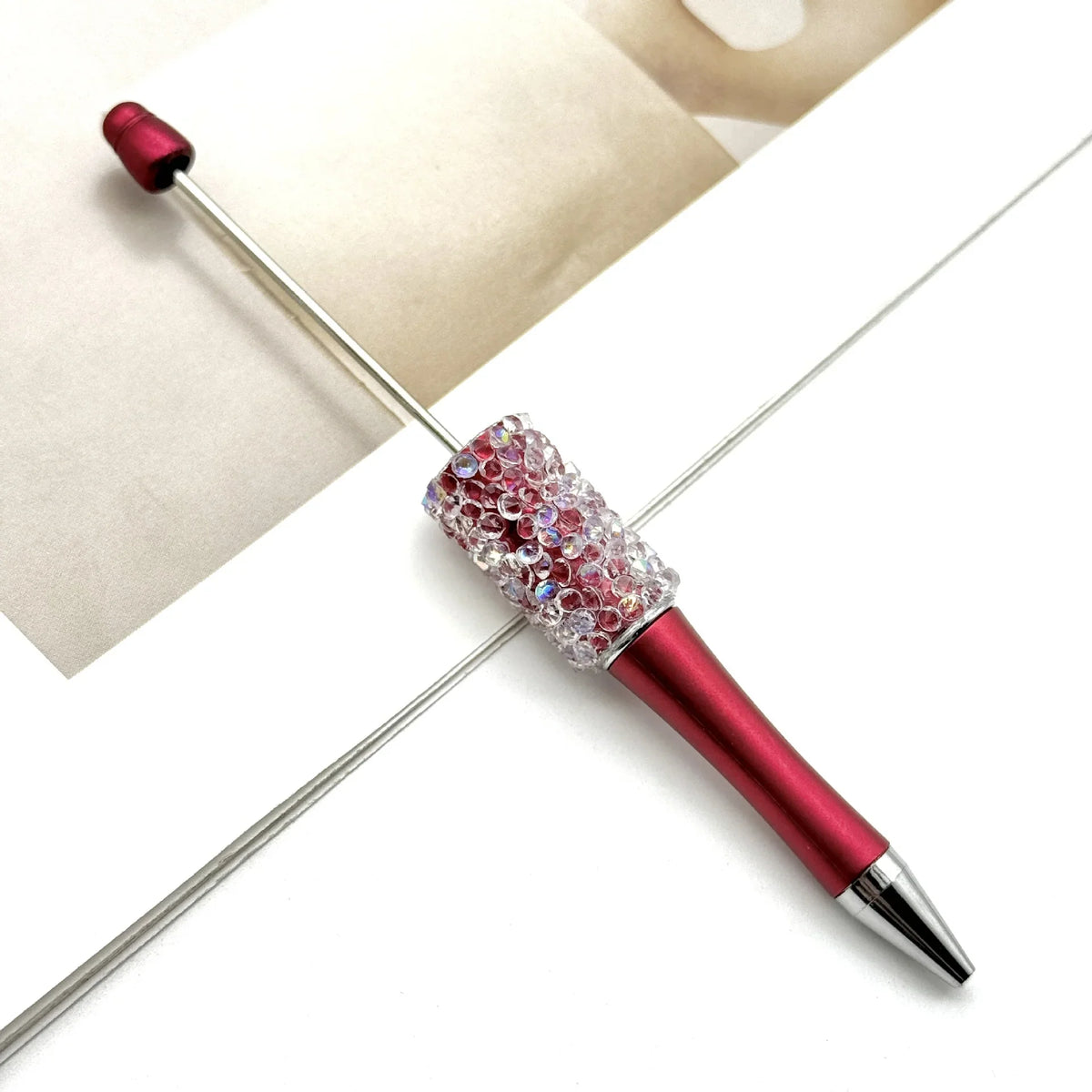 Resin Starry Bead Pen Fun Sugar Rhinestone Cute Grain Pen | DIY Beadable Pen Craft Gift Idea