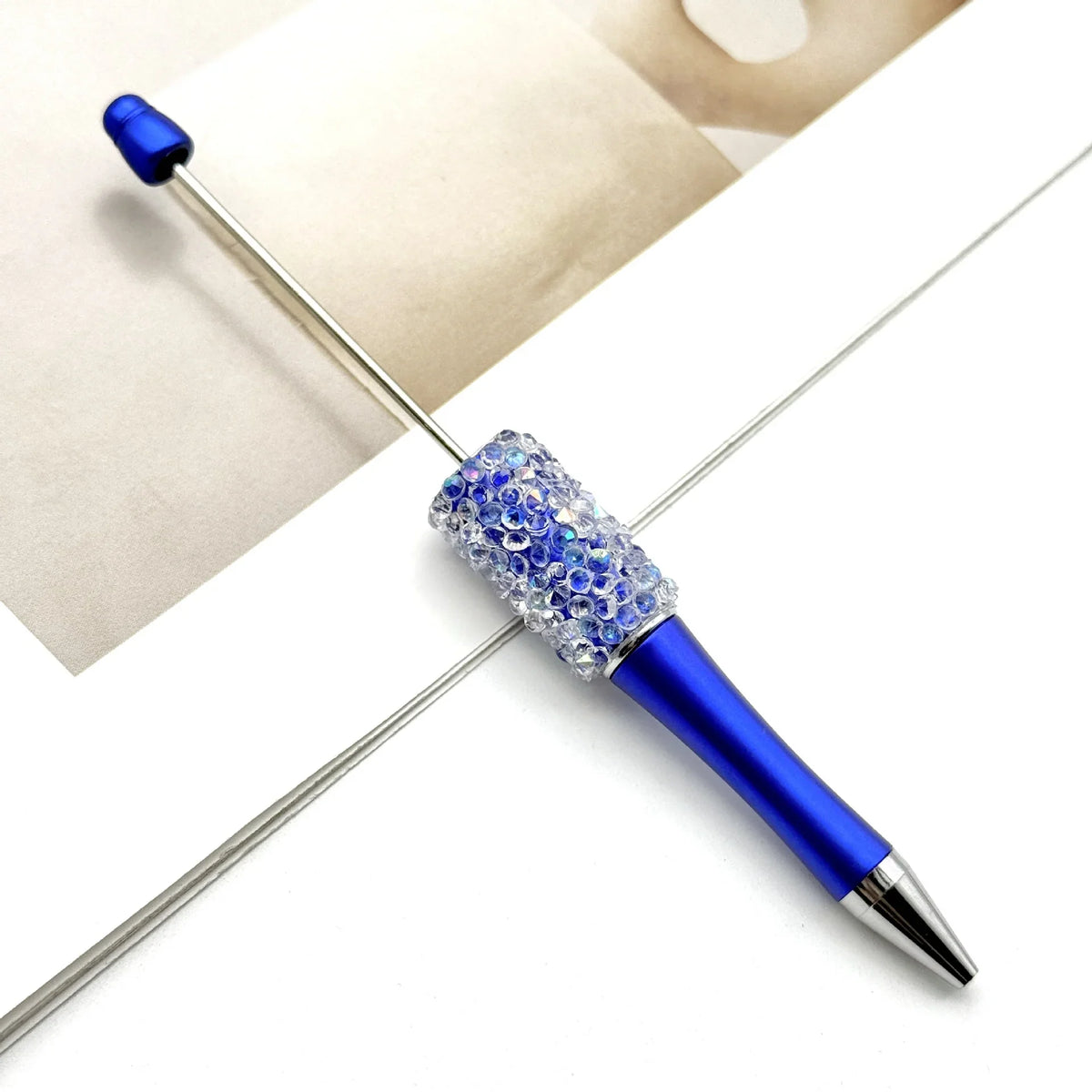 Resin Starry Bead Pen Fun Sugar Rhinestone Cute Grain Pen | DIY Beadable Pen Craft Gift Idea