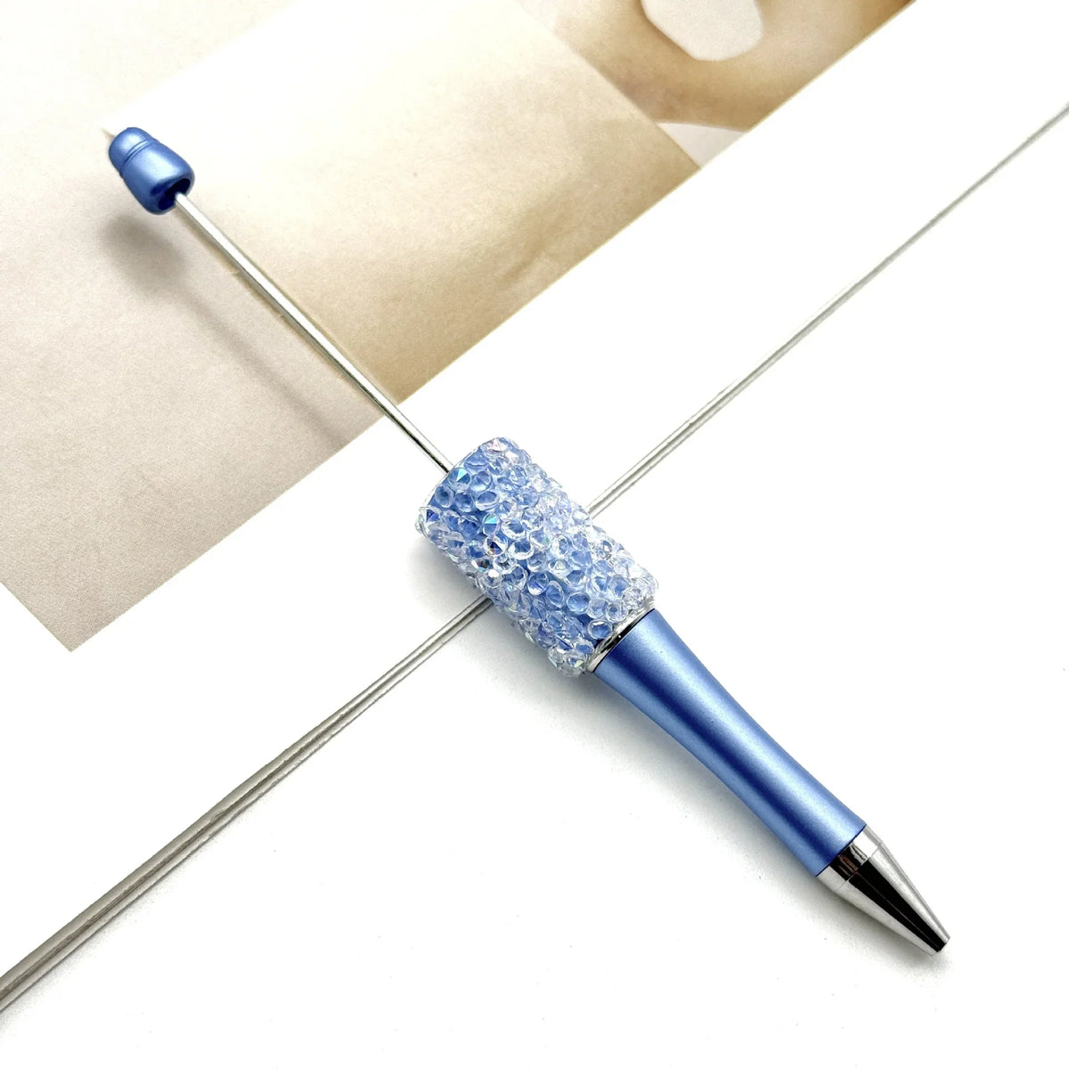 Resin Starry Bead Pen Fun Sugar Rhinestone Cute Grain Pen | DIY Beadable Pen Craft Gift Idea
