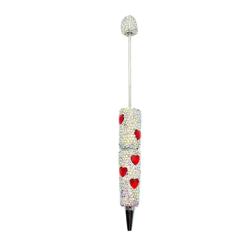 Love diamond bead pen Creative rhinestone puzzle ballpoint pen handmade full diamond | DIY Beadable Pen Craft Gift Idea