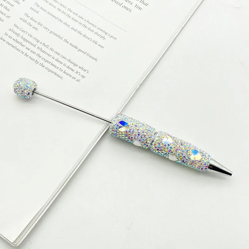 Love diamond bead pen Creative rhinestone puzzle ballpoint pen handmade full diamond | DIY Beadable Pen Craft Gift Idea