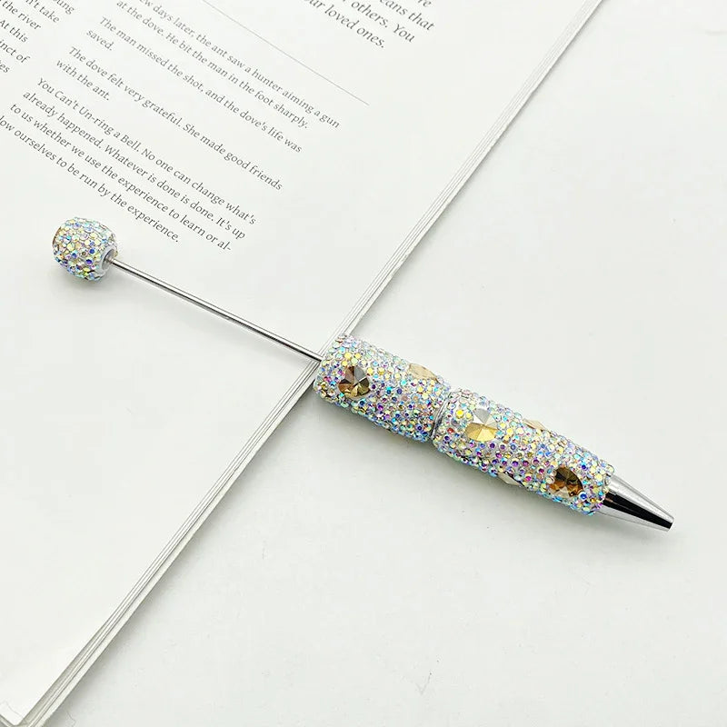 Love diamond bead pen Creative rhinestone puzzle ballpoint pen handmade full diamond | DIY Beadable Pen Craft Gift Idea