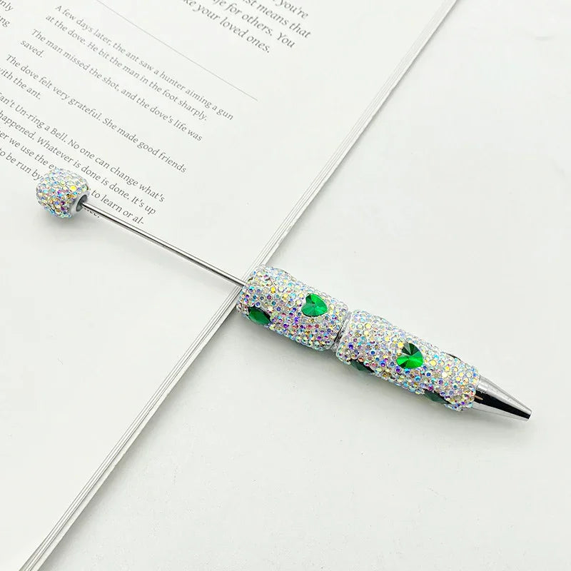 Love diamond bead pen Creative rhinestone puzzle ballpoint pen handmade full diamond | DIY Beadable Pen Craft Gift Idea
