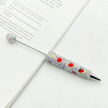 Love diamond bead pen Creative rhinestone puzzle ballpoint pen handmade full diamond inlaid