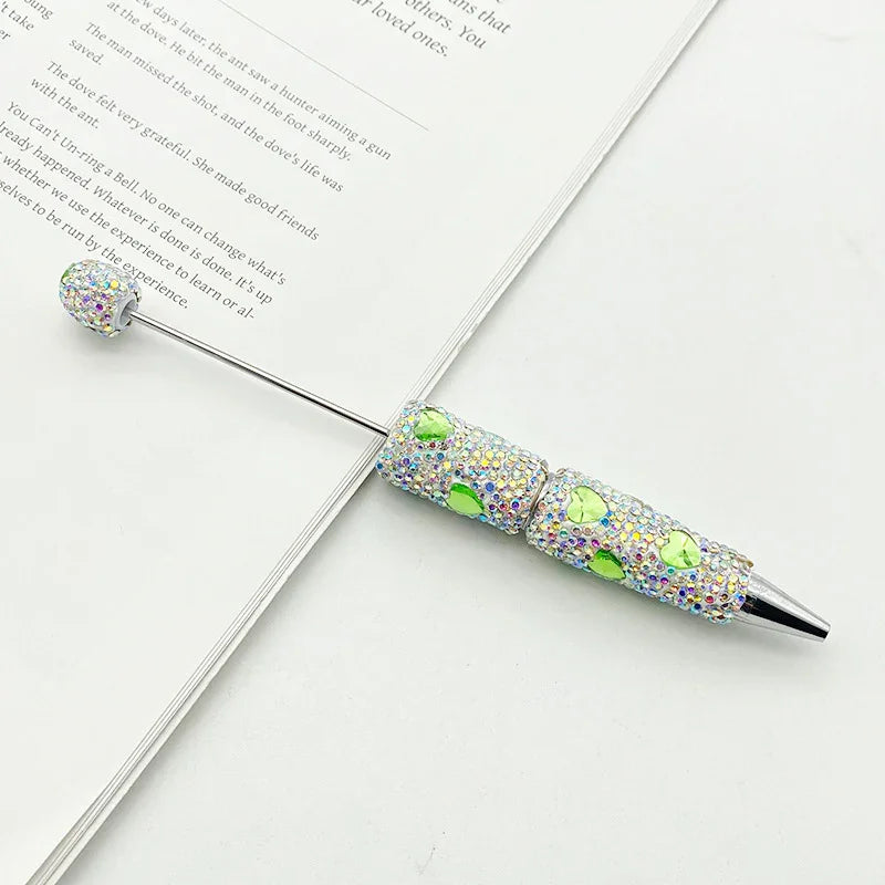 Love diamond bead pen Creative rhinestone puzzle ballpoint pen handmade full diamond | DIY Beadable Pen Craft Gift Idea