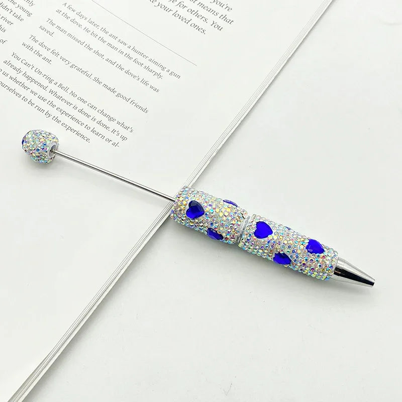 Love diamond bead pen Creative rhinestone puzzle ballpoint pen handmade full diamond | DIY Beadable Pen Craft Gift Idea