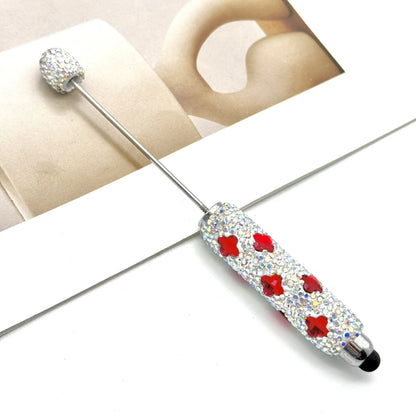 Touch screen diamond bead pen with four-leaf clover pattern