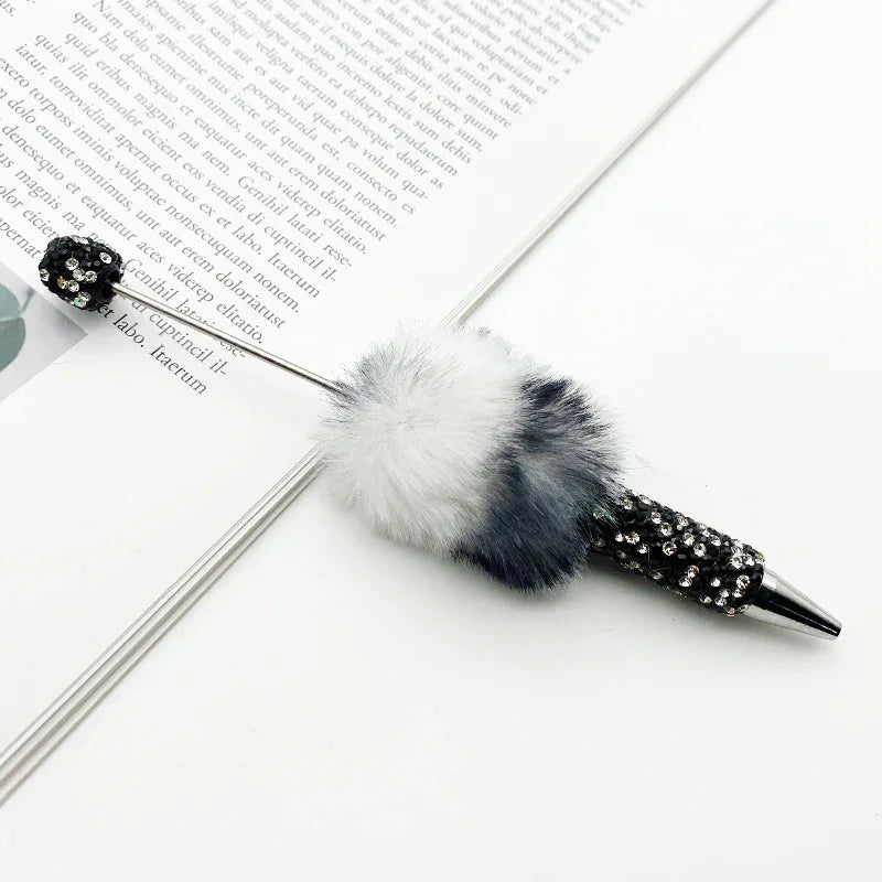 Leopard print full diamond bead pen Furry AB diamond bead pen