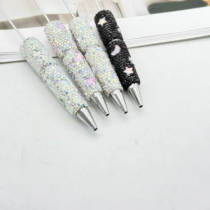 Star-shaped diamond bead pen Fun mocha moon ballpoint pen