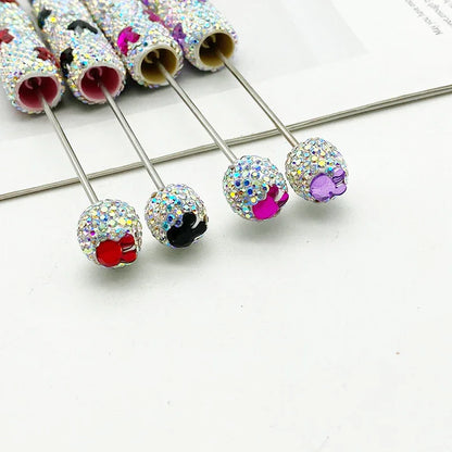 Rabbit diamond bead pen Educational rainbow diamond ballpoint pen